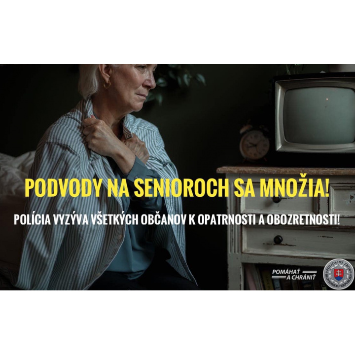 Menšia fotka pre článok ‼️POZOR NA MNOŽIACE SA PODVODY NA SENIOROCH ‼️